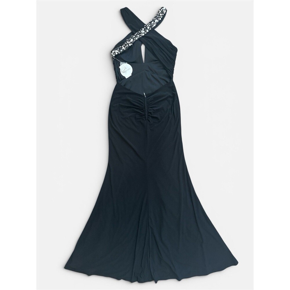 deb Black Sequin Halter Maxi Dress Size 11 DebProm - Picture 4 of 5